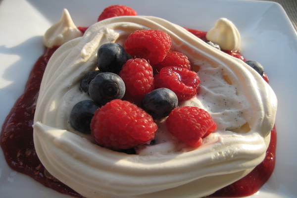 Meringues with Red Berries