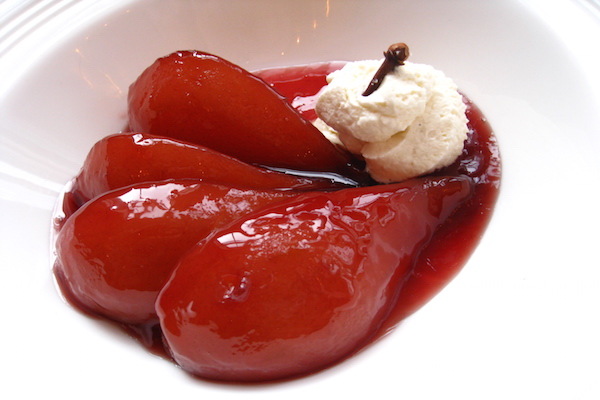 Wine Poached Pears